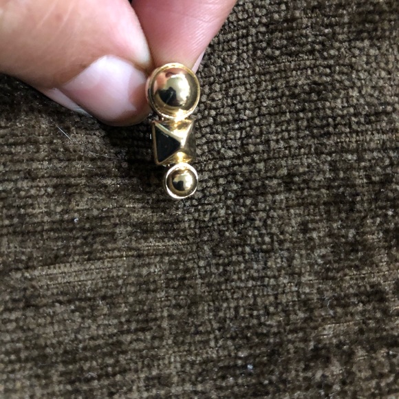 Rebecca Minkoff Gold Tone Pyramid Earrings - Picture 1 of 2